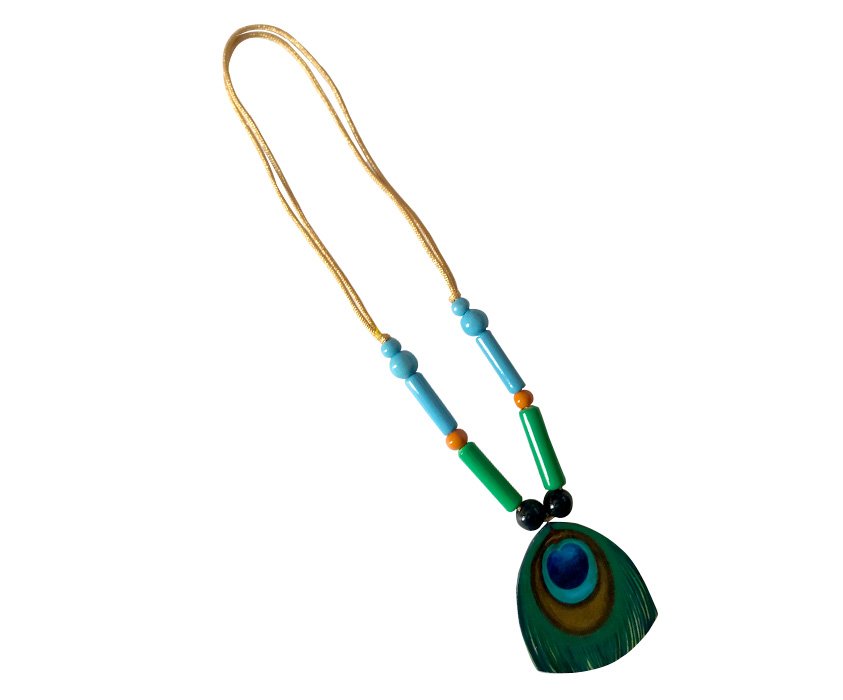 Mayil Peakcock Feather Handcrafted Necklace for Women